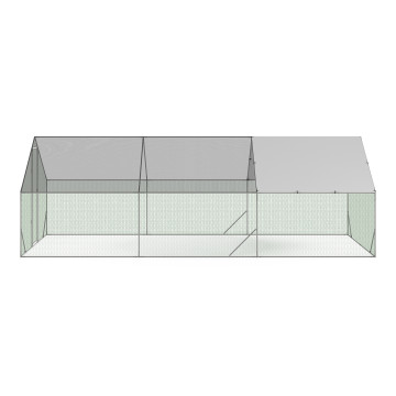 Enclos grillagé pour poules 18m² - 3x6m