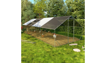 Enclos grillagé pour poules 24m² - 3x8m