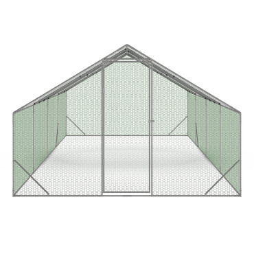 Enclos grillagé pour poules 24m² - 3x8m