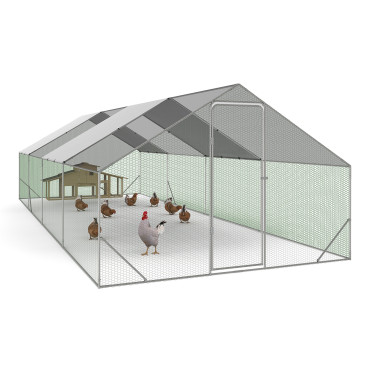 Enclos grillagé pour poules 24m² - 3x8m