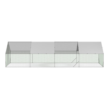 Enclos grillagé pour poules 24m² - 3x8m