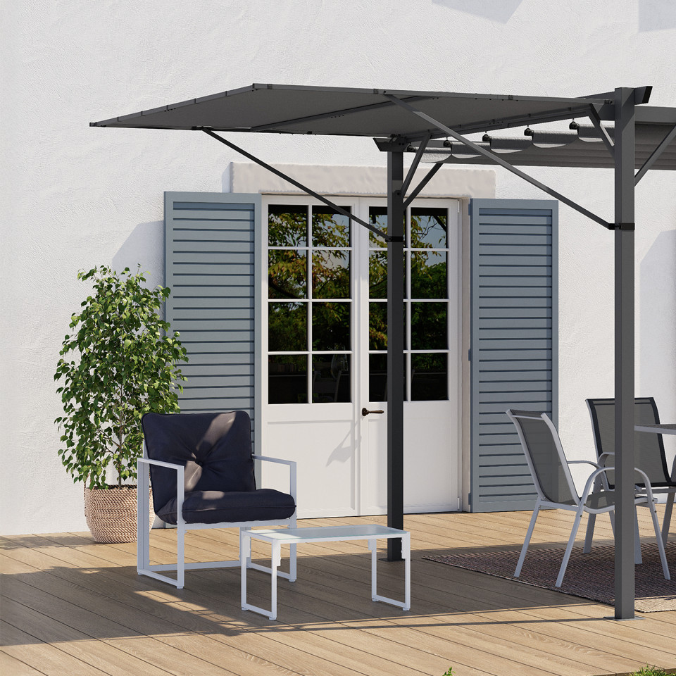 Auvent inclinable pour pergolas Marina 2,5x1,5m