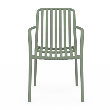Chaises de jardin empilables Oviedo polypropylène vert - lot de 4