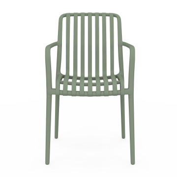 Chaises de jardin empilables Oviedo polypropylène vert - lot de 4