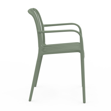 Chaises de jardin empilables Oviedo polypropylène vert - lot de 4