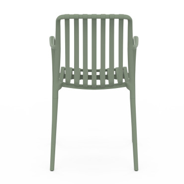 Chaises de jardin empilables Oviedo polypropylène vert - lot de 4