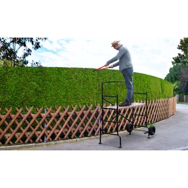 Echafaudage mobile sur roues double plateforme