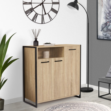 Meuble chaussures Alan 3 portes + niche latérale - 18 paires