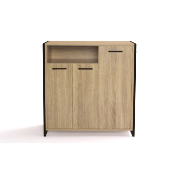 Meuble chaussures Alan 3 portes + niche latérale - 18 paires