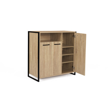 Meuble chaussures Alan 3 portes + niche latérale - 18 paires