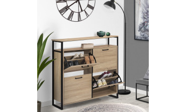 Meuble chaussures Alan 4 portes - 20 paires