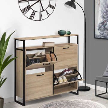 Meuble chaussures Alan 4 portes - 20 paires