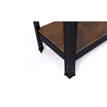 Etagère en acier 5 niveaux spéciale charges lourdes effet bois vieilli - 650kg