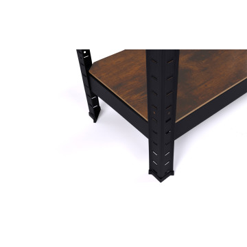 Etagère en acier 5 niveaux spéciale charges lourdes effet bois vieilli - 650kg