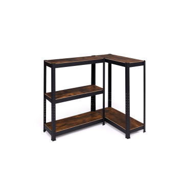 Etagère en acier 5 niveaux spéciale charges lourdes effet bois vieilli - 650kg