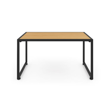 Salon de jardin Ozéa 4 places noir et cordage