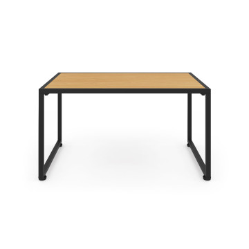 Salon de jardin Ozéa 4 places noir et cordage