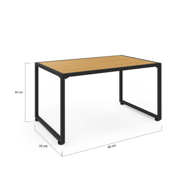 Salon de jardin Ozéa 4 places noir et cordage