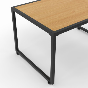 Salon de jardin Ozéa 4 places noir et cordage