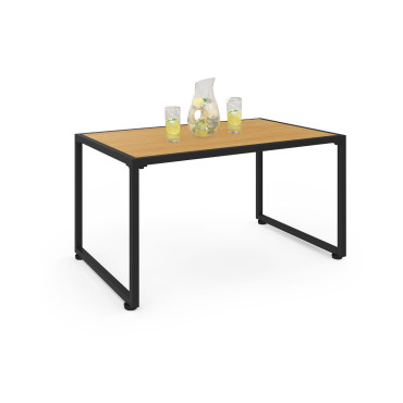 Salon de jardin Ozéa 4 places noir et cordage