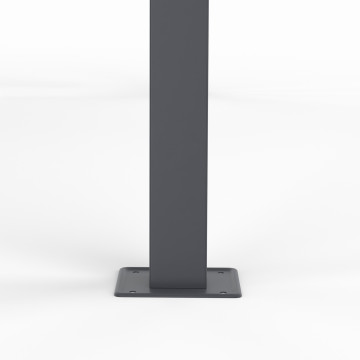 Pergola Marina 3x4m toit rétractable + 4 stores gris