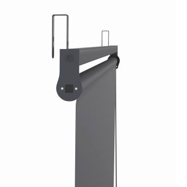 Pergola Marina 3x4m toit rétractable + 4 stores gris