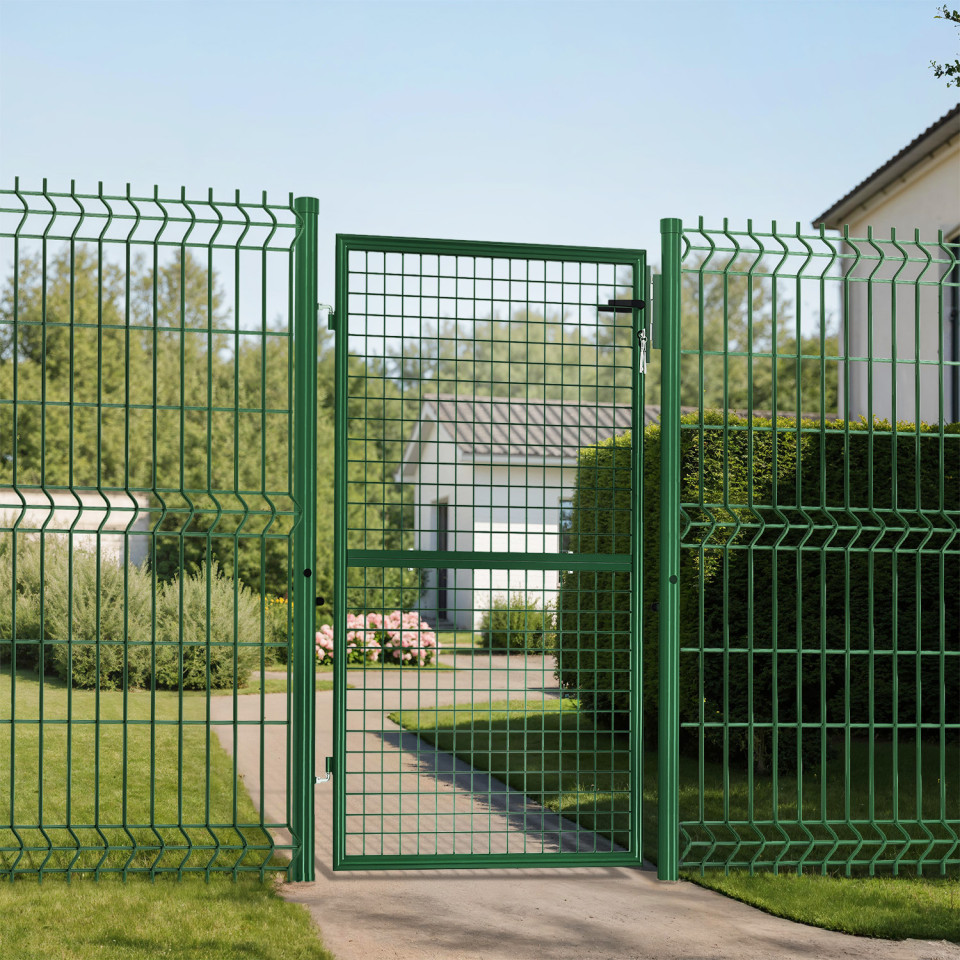 Portillon en acier vert 150x100cm