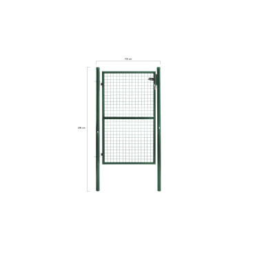 Portillon en acier vert 150x100cm