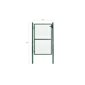 Portillon en acier vert 150x100cm