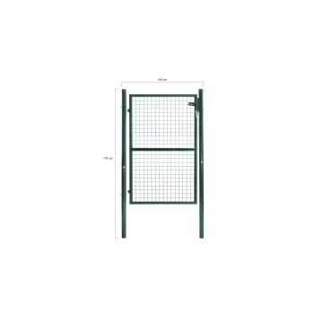 Portillon acier vert 125x100cm