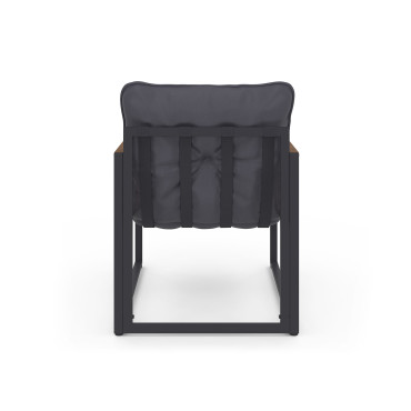 Salon de jardin d'angle Ozéa 8 places gris et cordage