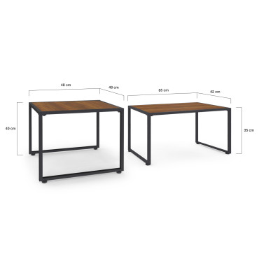 Salon de jardin d'angle Ozéa 8 places gris et cordage