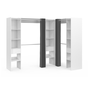 Dressing Justine d'angle 230cm blanc