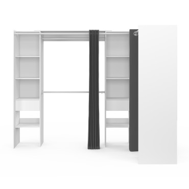 Dressing Justine d'angle 230cm blanc