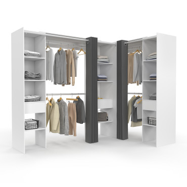 Dressing Justine d'angle 230cm blanc