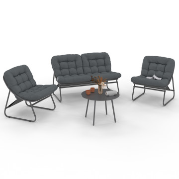 Salon de jardin Ariane 4 places gris