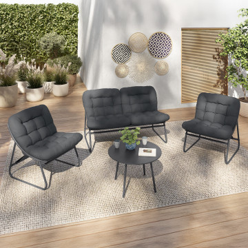 Salon de jardin Ariane 4 places gris