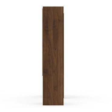 Dressing Justine extensible 120-180cm effet noyer double colonne