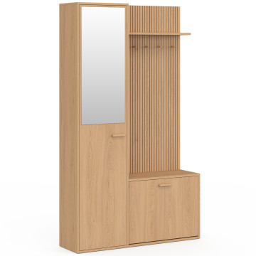 Vestiaire d'entrée Faustine avec placard et miroir