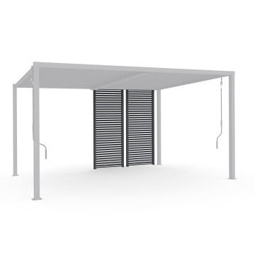 Persiennes pour pergola Marina et bioclimatiques grises - lot de 2