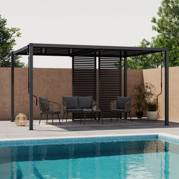 Persiennes pour pergola Marina et bioclimatiques grises - lot de 2