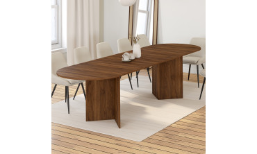 Table à manger extensible Gabin 200-300cm effet noyer