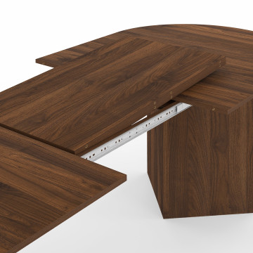 Table à manger extensible Gabin 200-300cm effet noyer