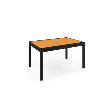 Ensemble repas extensible 12 places polywood noir et bois