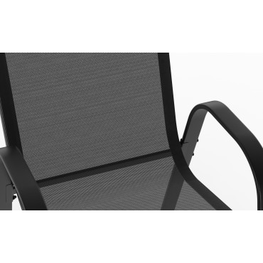 Ensemble repas extensible 12 places polywood noir et bois