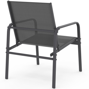 Salon de jardin Lorca 4 places gris