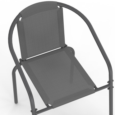 Ensemble repas Delma 8 places gris