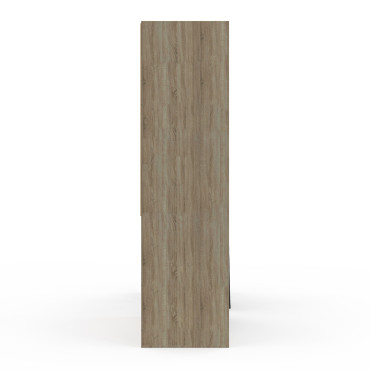 Dressing Justine extensible 120-180cm effet bois 5 tiroirs double colonne