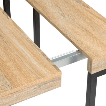 Console-table à manger extensible Memphis bois 140cm