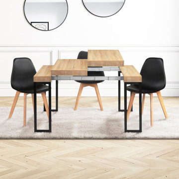 Console-table à manger extensible Memphis bois 140cm